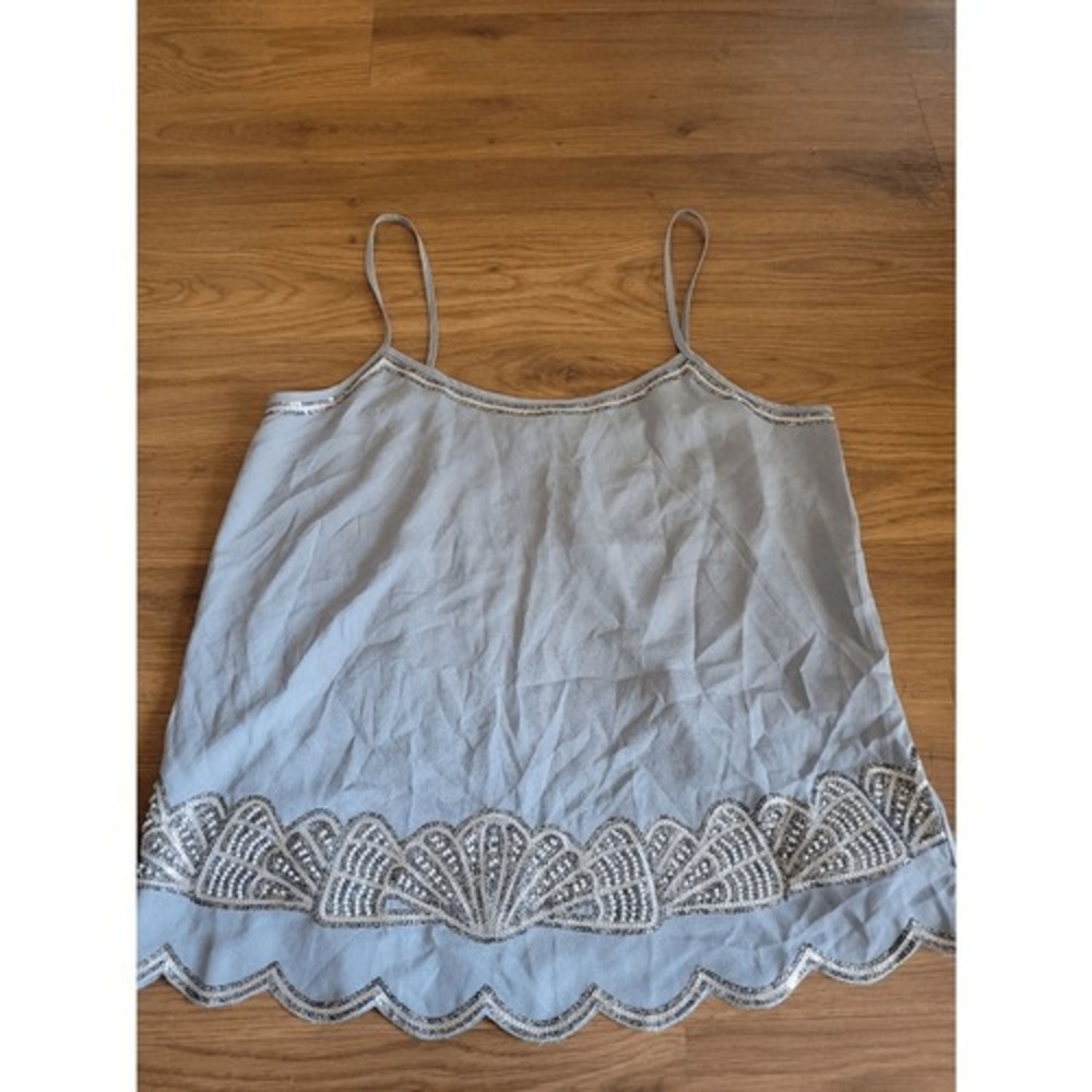 Express‎ Sequin Tank Gray Spaghetti Strap Size Small